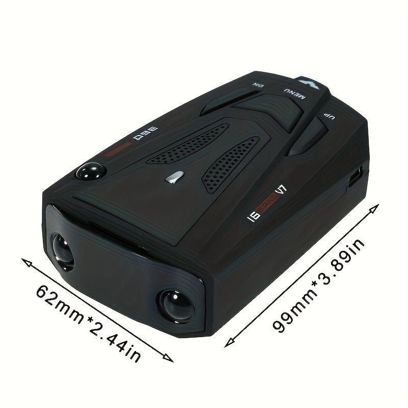 16-Band Advanced Automotive GPS Detector - 360 ° Anti-GPS Camera LiDAR Detector with Voice Alarm, Real-Time Threat Alert, and Enhanced Safety Features for Safe Driving