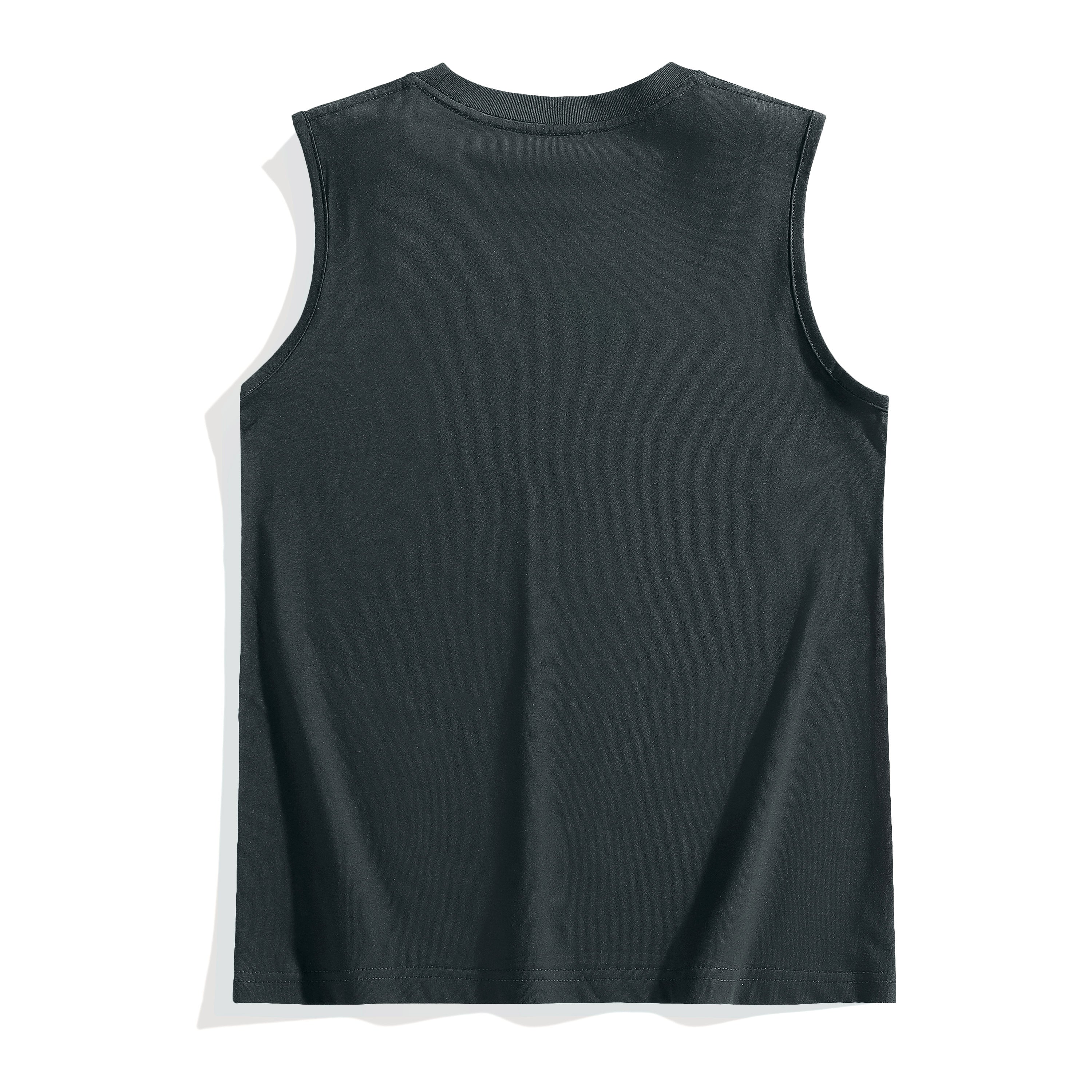 ME VERSUS ME' Round Neck Cotton Graphic Vest, Casual Sports Sleeveless Tank Tops, Men's Summer Clothing