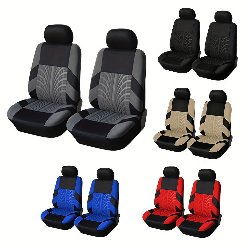 Front Pair Car Seat Covers, Breathable Polyester Split Automotive Front Seat Cushion Covers, Vehicle Seat Protectors Universal For Cars, Trucks Christmas Gift