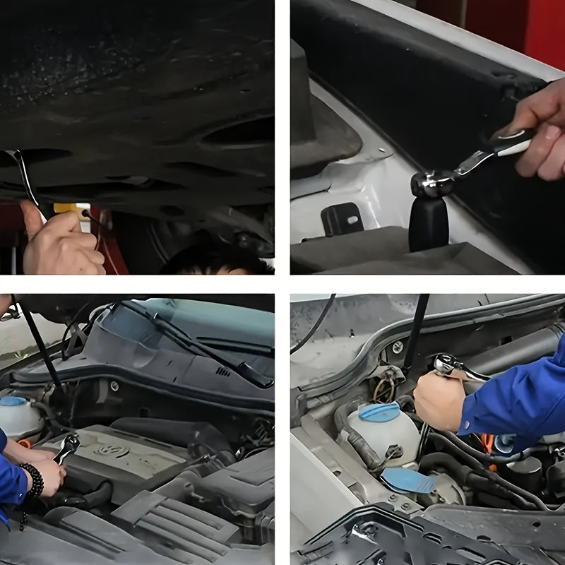 Car Repair Tools, Automotive Maintenance Repairing Tool Accessories Multi-Purpose Repair Tool Set – Ratchet Torque Wrench & Screwdrivers, Portable Auto & Bike &motorcycle Maintenance Kit