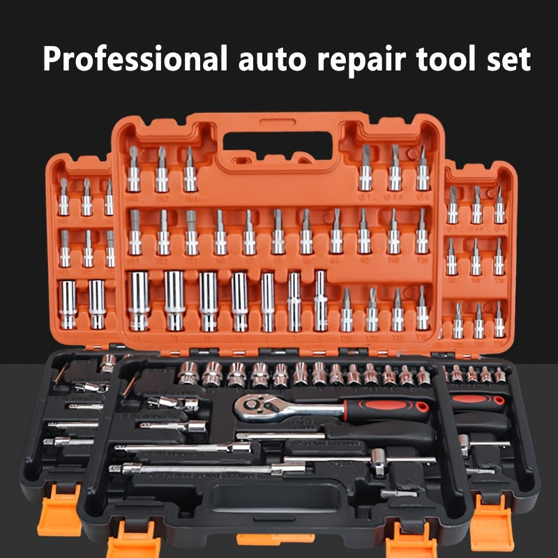 [HOT SALE]1 Set Of 53/151 Pieces, Professional Auto Repair Tool Kit
