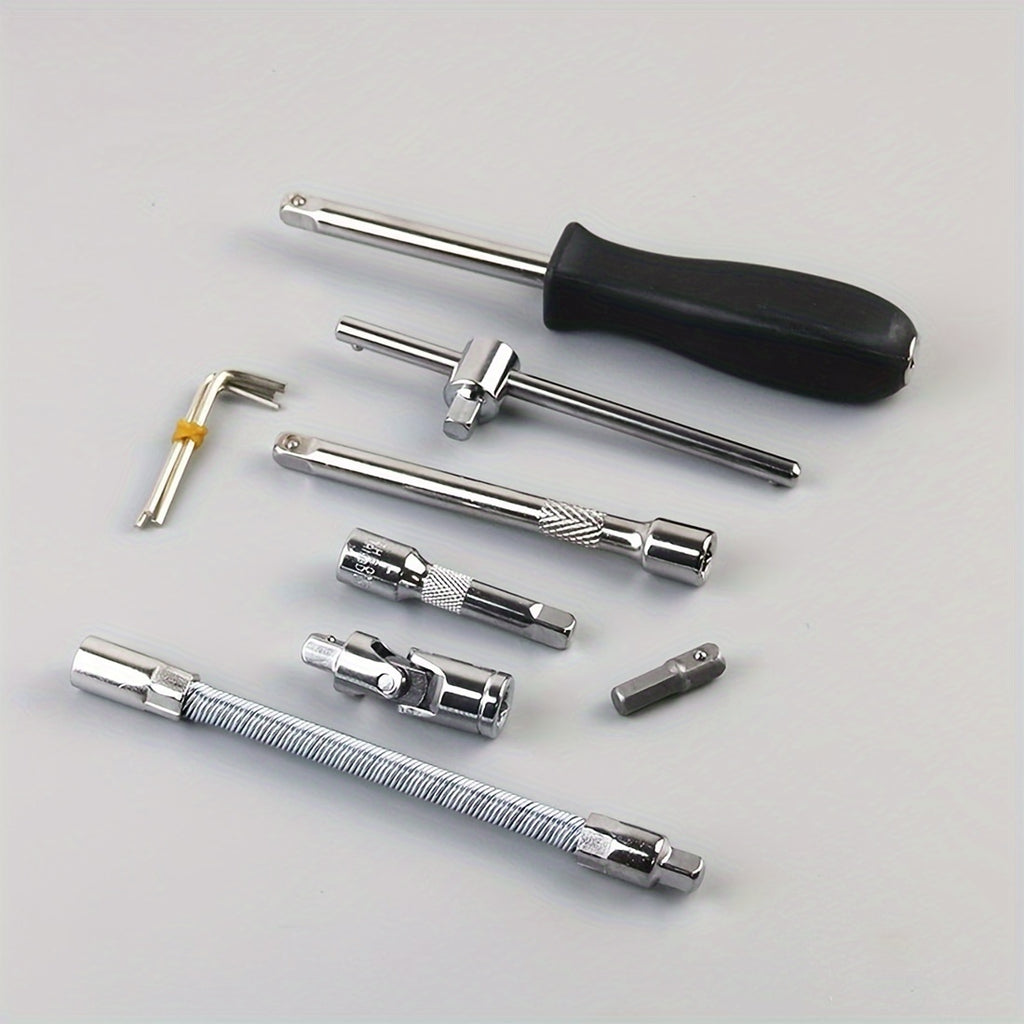 46pcs Socket Ratchet Wrench Set - Powerful 1/4 Inch Drive, Versatile Socket Ratchet,