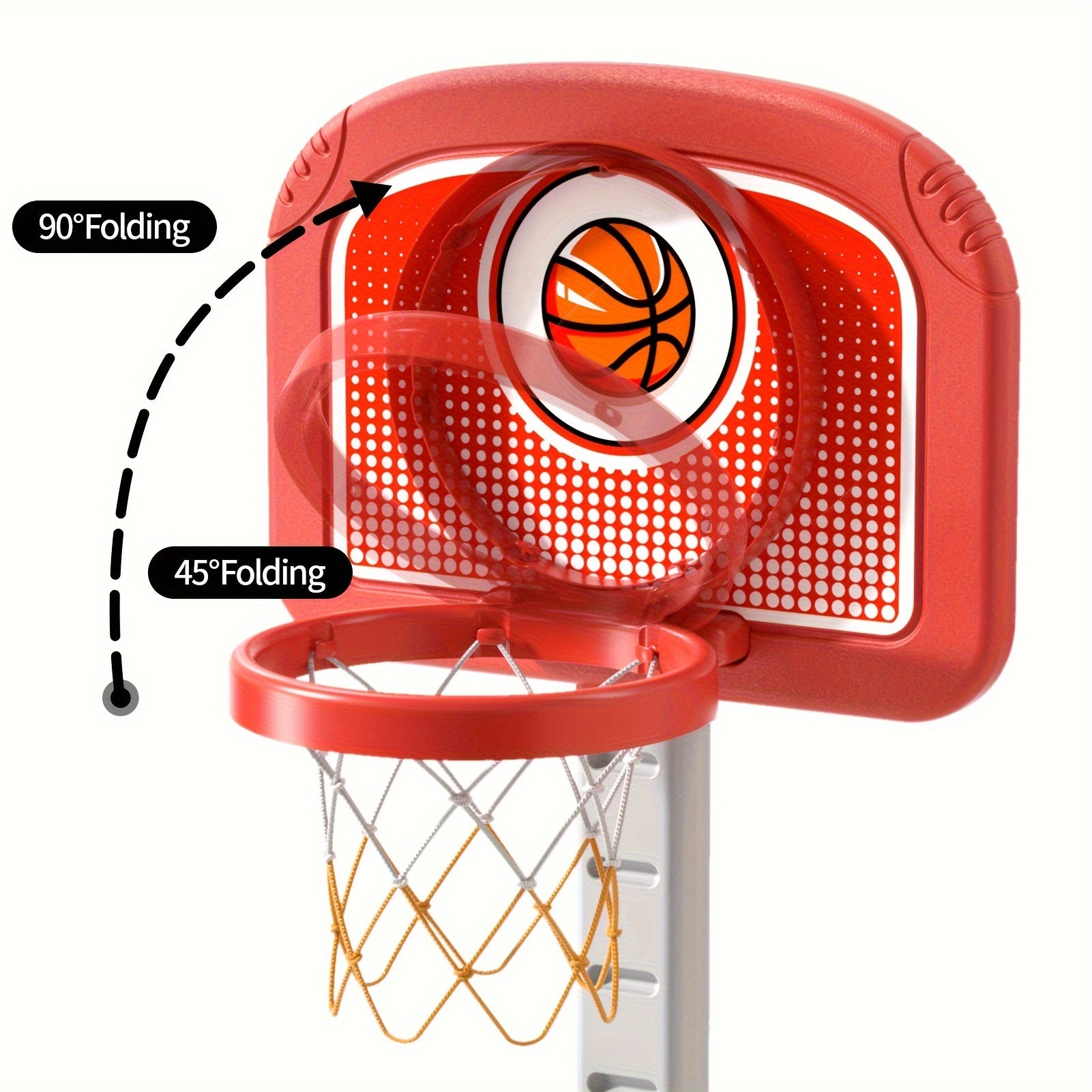 Swimming Pool Basketball Hoop Outdoor Toys with 4 Balls, Basketball Hoop Indoor Outdoor Toys Gifts for 3 4 5 6 7 8-12 Year Olds Boys Kids