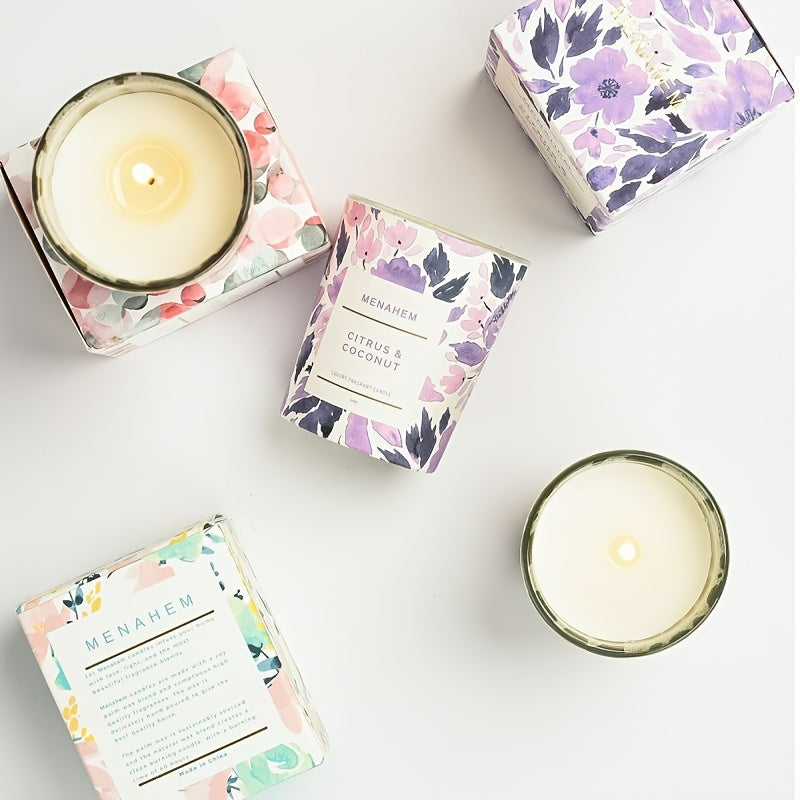 2pcs 2025 New Creative Flower Series Candles, Smokeless Fragrance Soy Wax Bedroom Home Essential Oil Candles Fragrance Air, Home Decoration, Cute. Christmas, New Year, Valentine's Day, Birthdays And Other Holiday Souvenirs,
