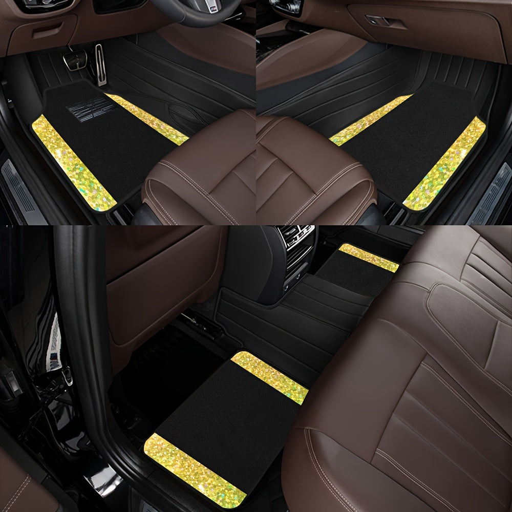 Muchkey Universal Fit Automotive Floor Mats fits Most Cars, SUVs, and Trucks, Colorful Outline Design Full Set Floor Liners