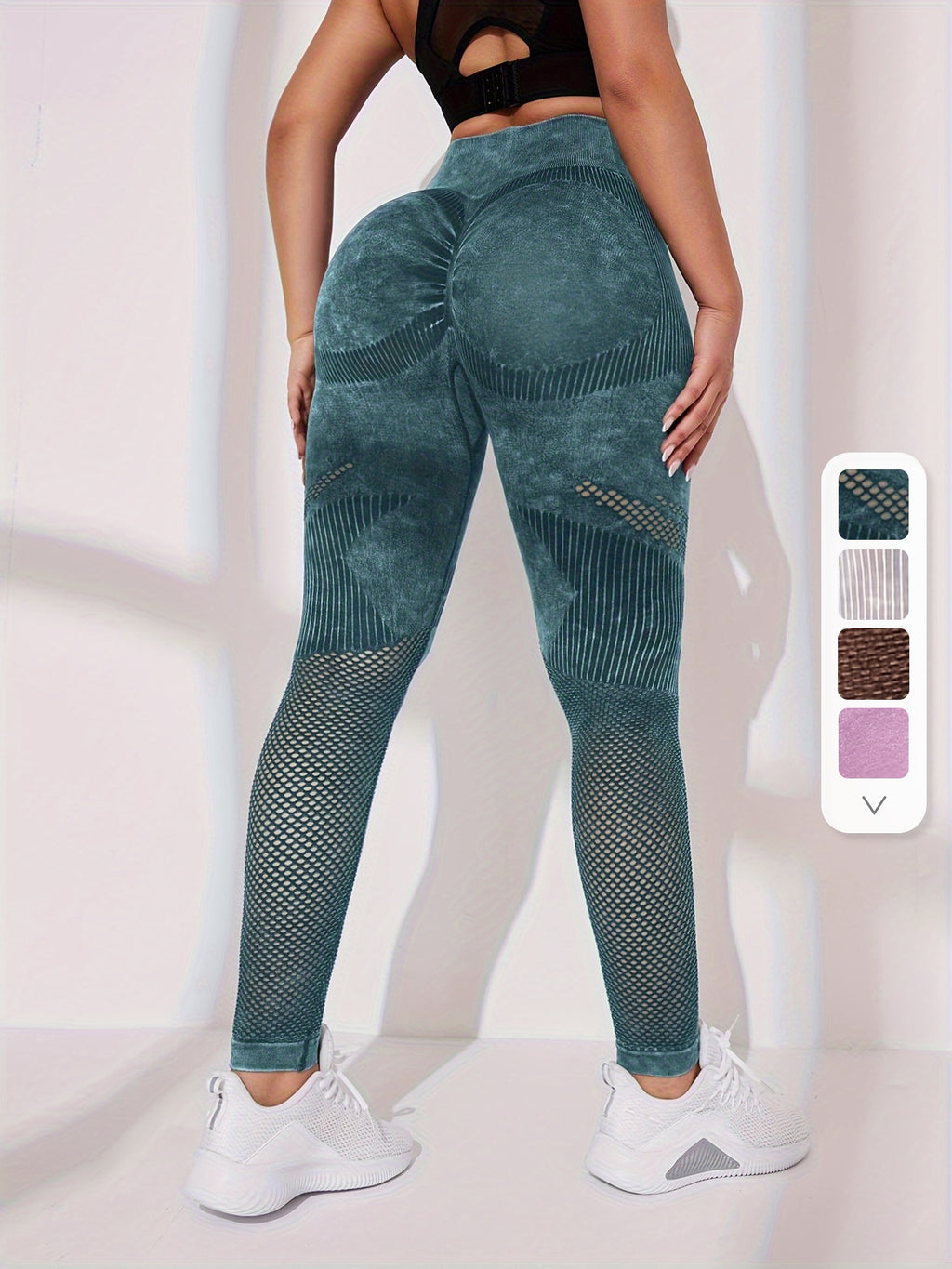 Women's High Waist Yoga Leggings - Elastic and Breathable Fitness Pants for Sports and Activewear