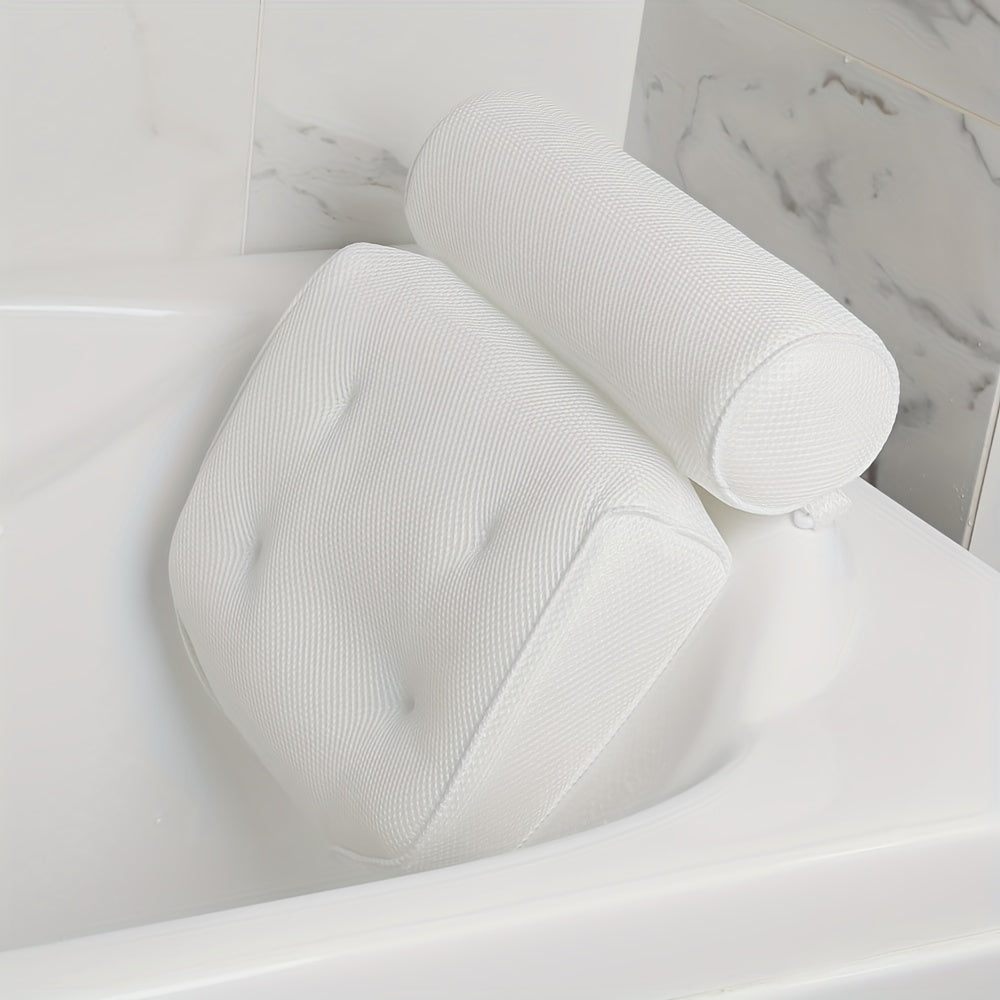 1pc Luxury Spa Bath Pillow with Strong Non-Slip Suction Cups for Comfortable Bathing and Support of Head, Back, Shoulder, and Neck, Valentine's Day gift for girlfriend