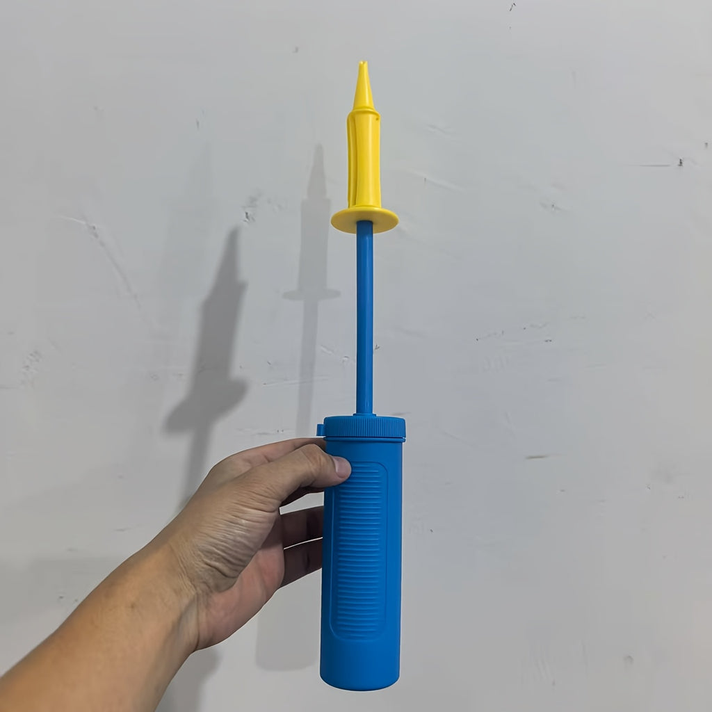 1pc Blue High Quality Two-Way Pump Balloon Accessory, Time-Saving And Convenient, Ideal Party decorating