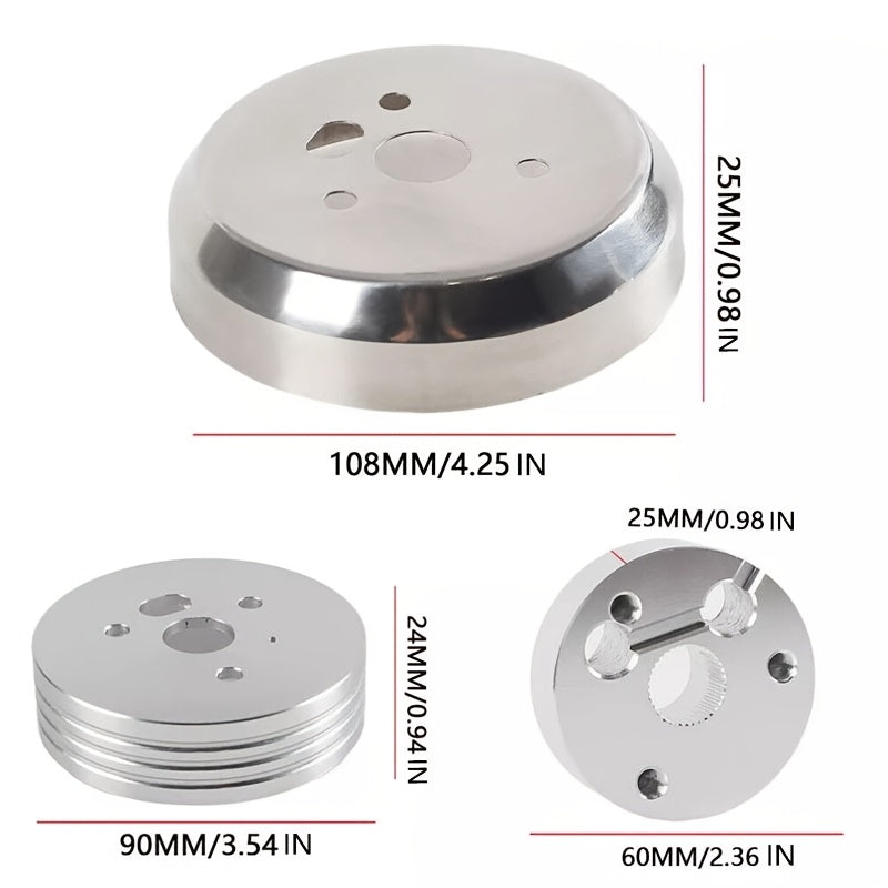 Hole Vintage Steering Wheel Universal 5/6 Hole Steering Wheel Hub AdapterUniversal Fit for Auto Repair, Personal DIY, for Cars, Automotive Accessories, Steering Wheel, Quick Release (Silvery)