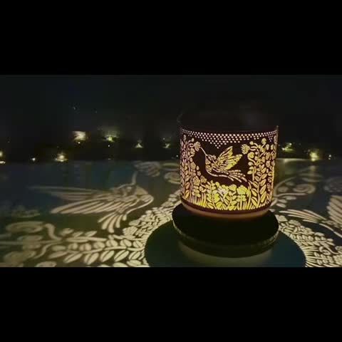 Charming Hummingbird Solar Lantern - Outdoor LED Light, Metal Bird Decor for Garden, Patio, Lawn & Pathway