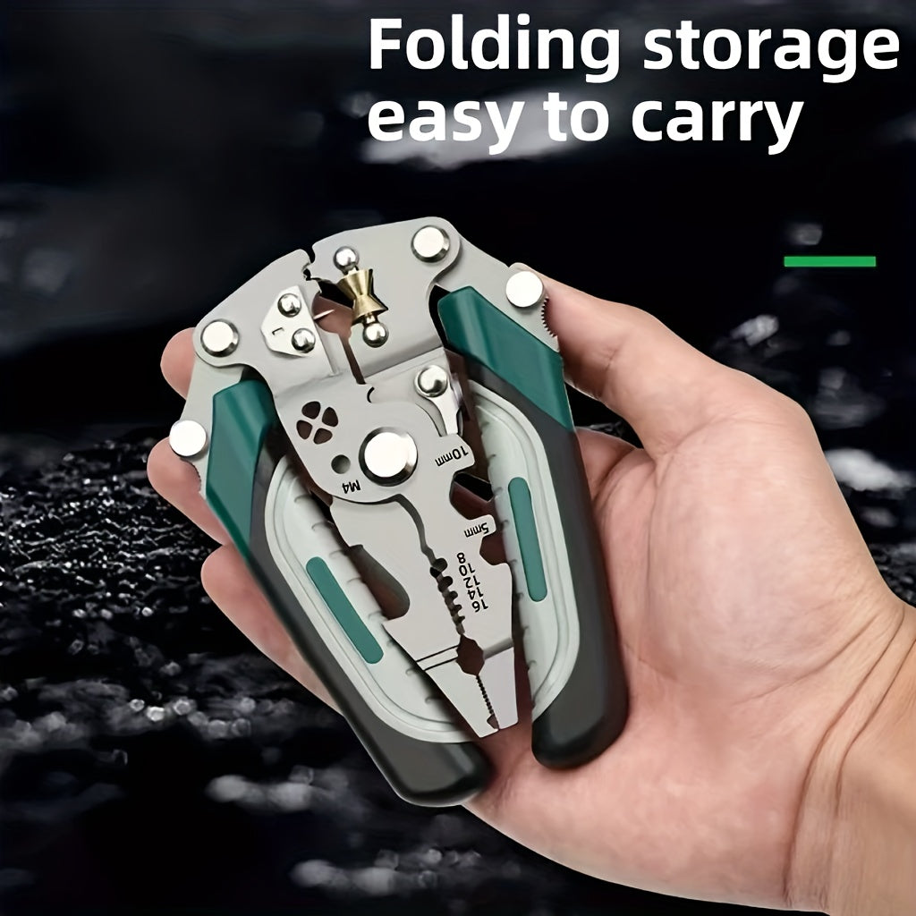 1pc Heavy-Duty Industrial Wire Stripping Pliers -