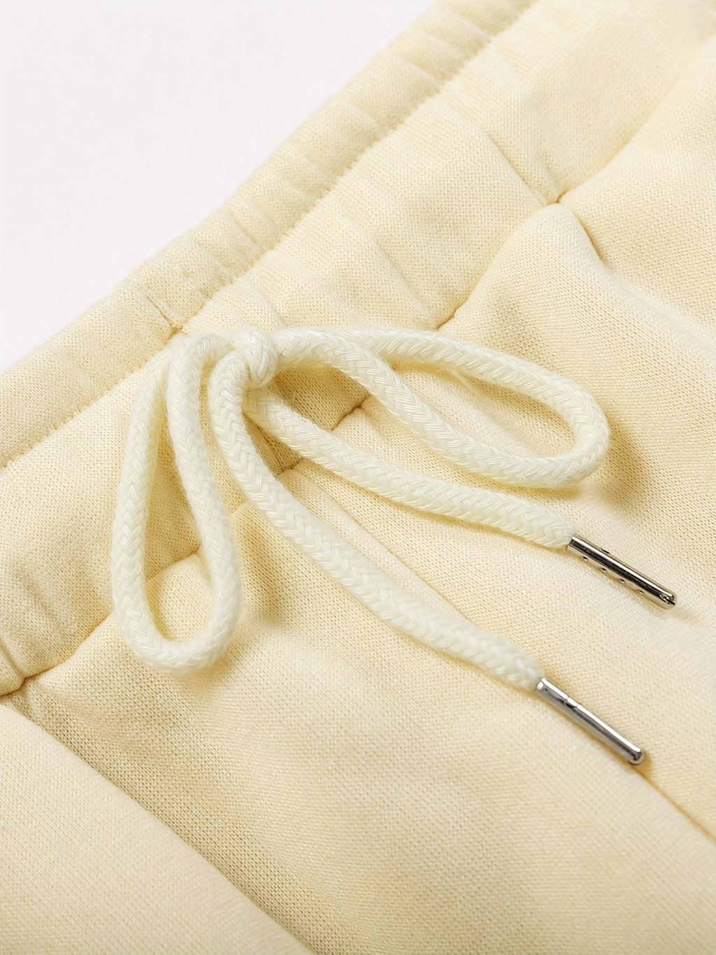 Solid Color Casual Fleece Sports Pants, Drawstring Elastic Winter Warm Jogger Sweatpants, Women's Athleisure