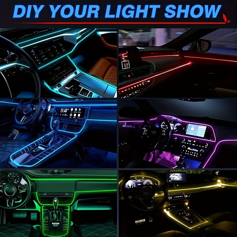 236-inch Optical Fiber, Automotive LED Light Strip, 5-in-1 Automotive Ambient Lighting Kit,