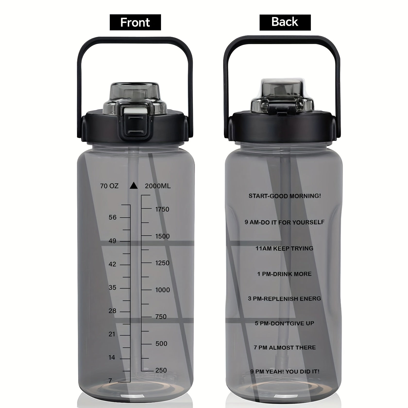 1pc Leakproof Insulated Water Bottle with Straw & Chug Lid - Durable with Storage Sleeve, Easy Carry Handle for All-Day Hydration - Perfect for Sports, Gym & Outdoor Activities