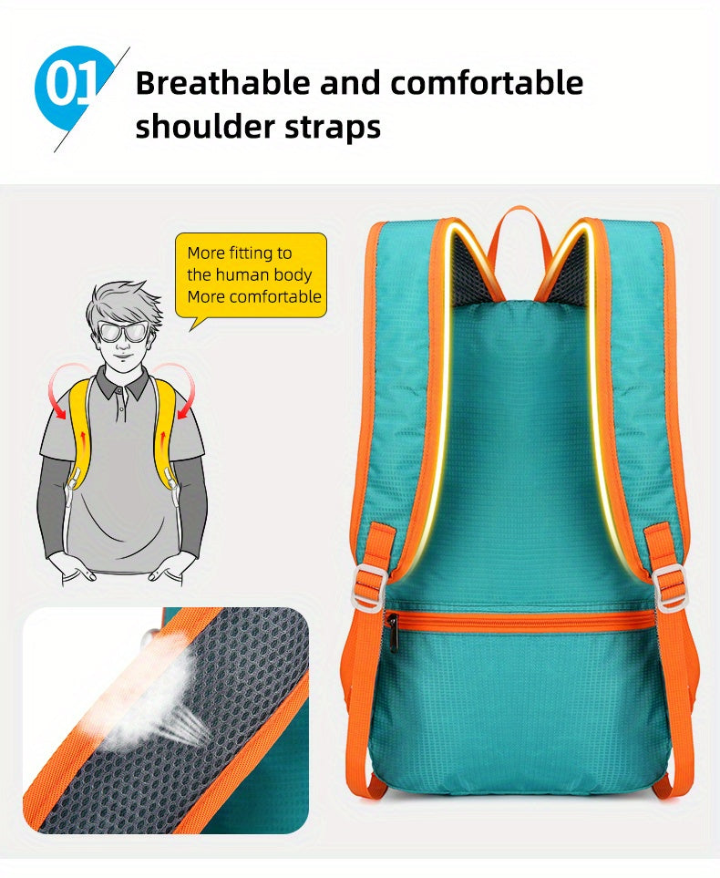 18L Outdoor Sports Backpack Ultra-light Large Capacity Folding Backpack Mountaineering