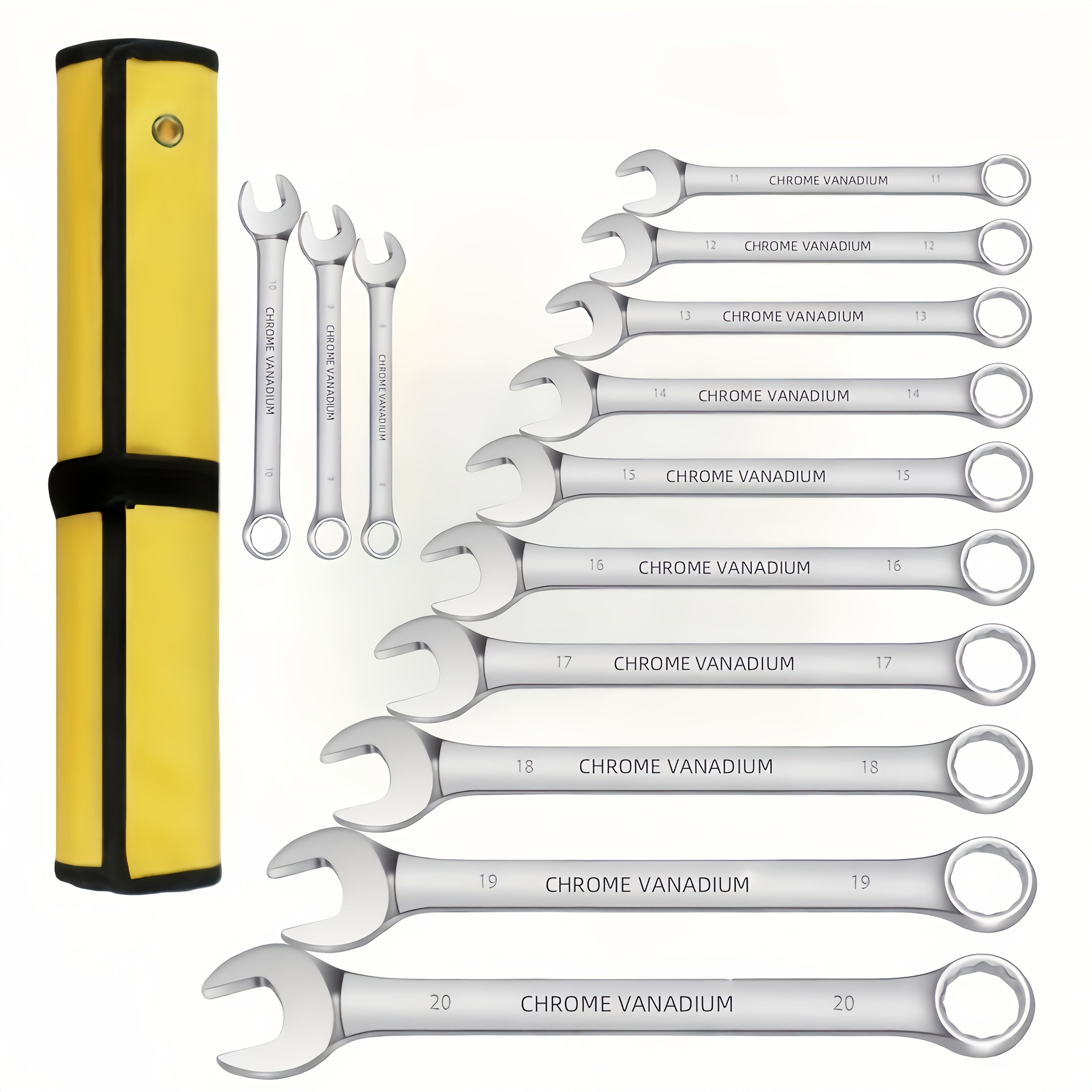[Dual-Use Wrench Set] 10pcs Dual-Use Wrench Set, Metric and Standard Sizes,