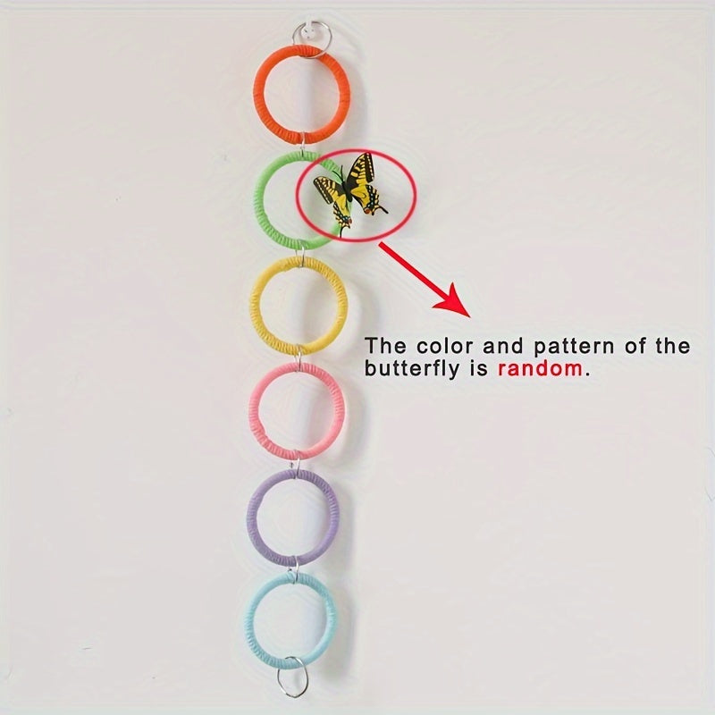 1pc Colorful Parrot Climbing Toy - Durable & Hemp Rope Swing and Perch