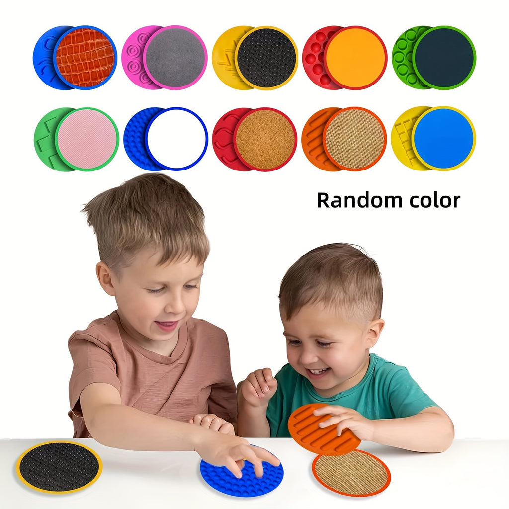 10pcs Silicone Sensory Floor Mats for Kids - Non-Toxic,