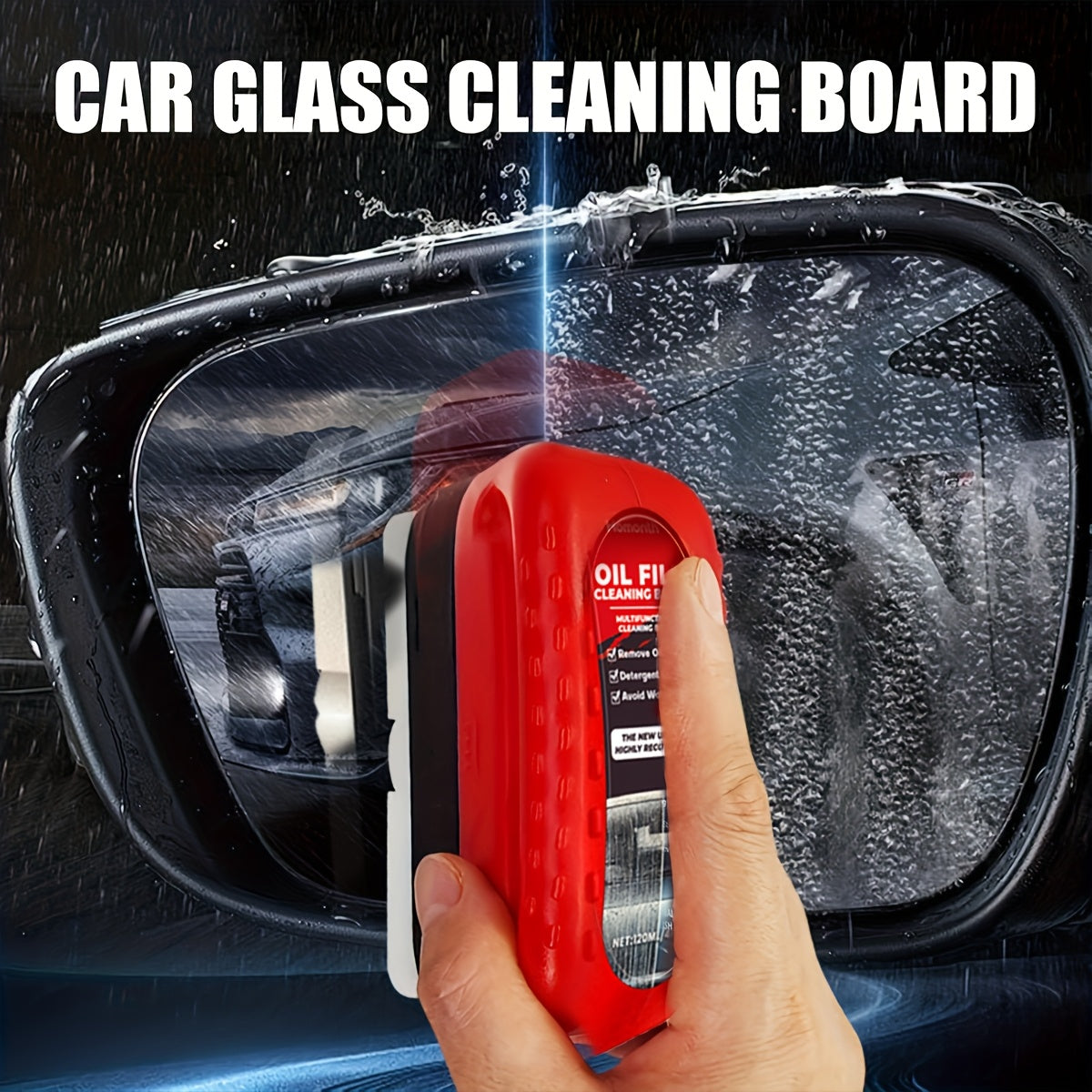 1/2 Pieces Automotive Oil Film Cleaning Brush, Glass Cleaning Board Glass Coating, Improves Clarity And Visibility, Oil Film Removal Brush Tool For Car Glass, Windshield, Mirror, Windows (1/2 Brush)