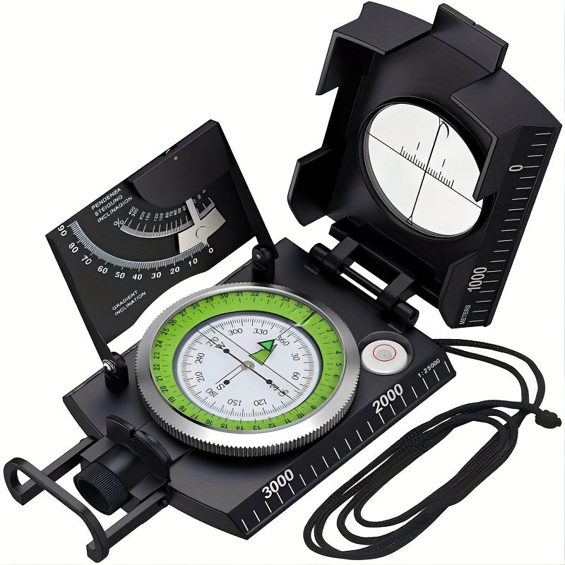 Multifunctional Luminous Dial Waterproof Anti-fog Accurate Military Compass For Hiking Camp