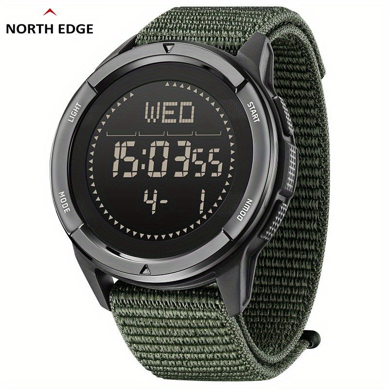 Mens Slim Sports Smartwatch - Water Resistant Chronograph Watch with Pedometer, Multi-Functional Wrist Watch with Carbon Fiber Strap for Fitness, Running, and Outdoor Activities