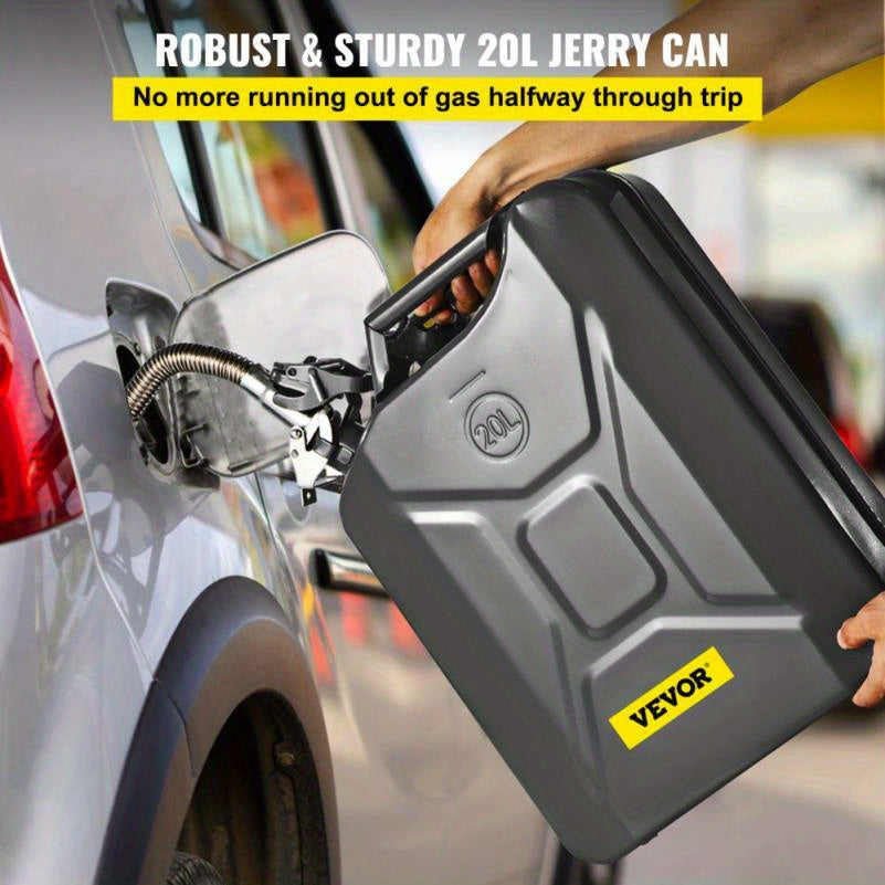 [Heat Resistant Automotive Can] 5. 3 Gallon Portable Steel Can with Flexible Rustproof and Heat Resistant Design for Automotive and Equipment Use Black