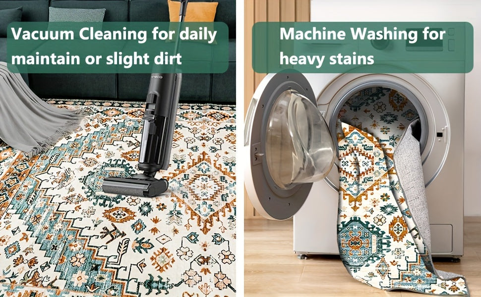 Area Rugs Washable Rugs Low Pile Machine Washable Vintage Rugs For Living Room