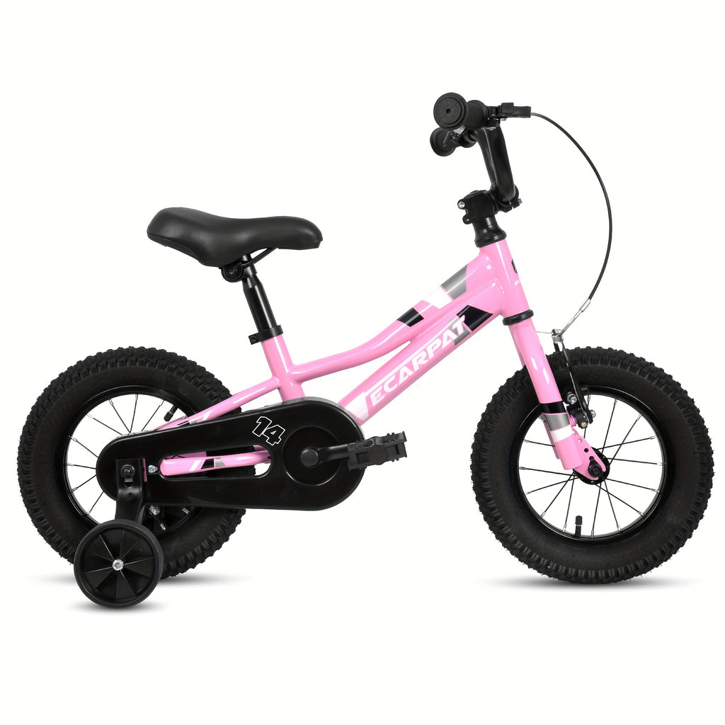 Ecarpat Kids' Bike 14/16 Inch Wheels, 1-Speed Boys Girls Child Bicycles For 3-5 Years, With Removable Training Wheels Baby Toys, Front V Brake, Rear Holding Brake