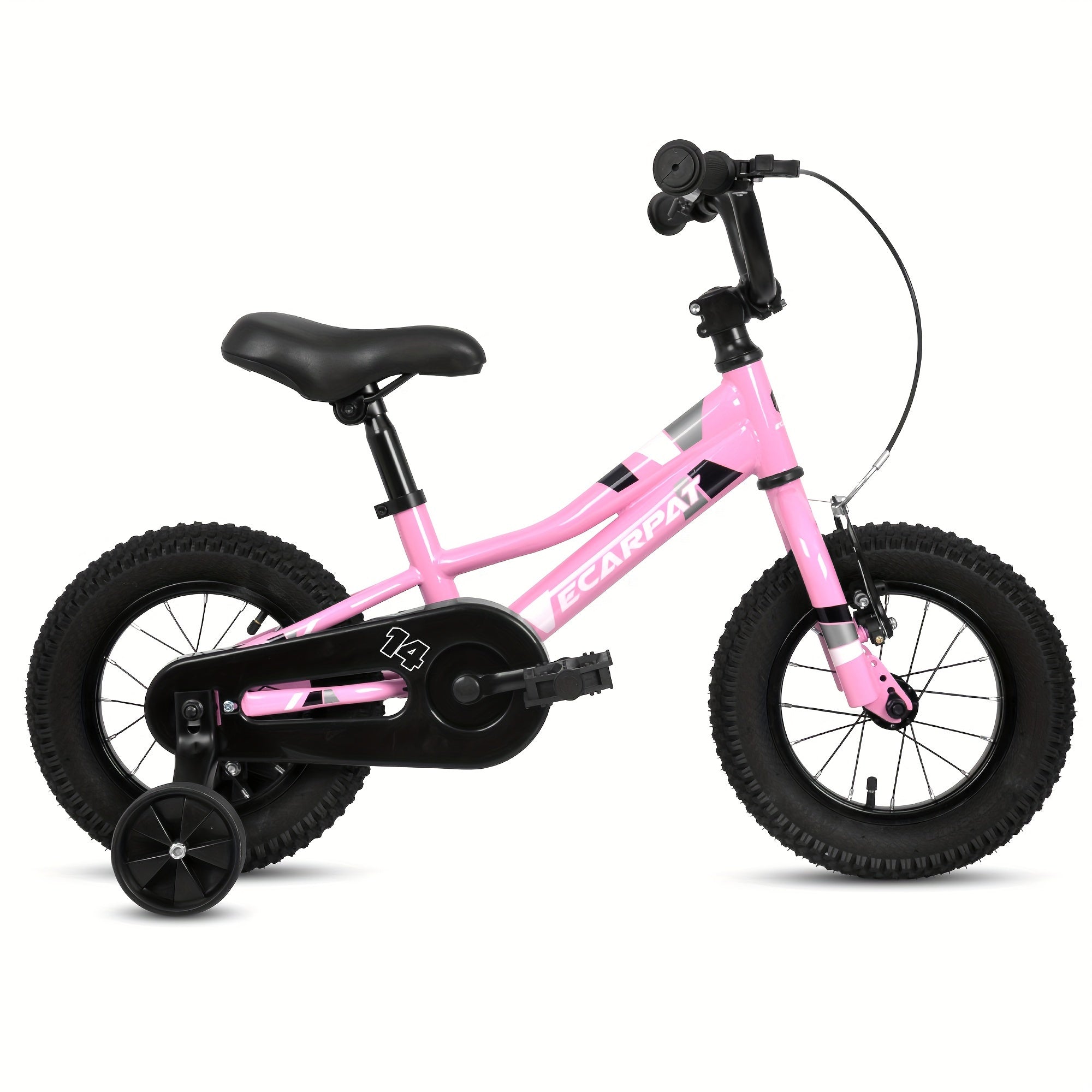 Ecarpat Kids' Bike 14/16 Inch Wheels, 1-Speed Boys Girls Child Bicycles For 3-5 Years, With Removable Training Wheels Baby Toys, Front V Brake, Rear Holding Brake