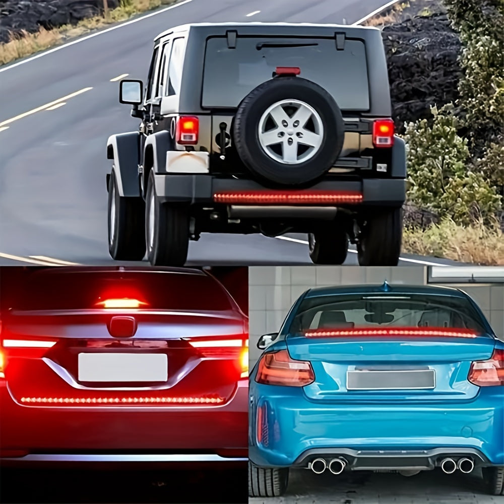 [LED Tailor Light Strip] 60 Inch 3-Color LED Tailor Light Strip - 1pc Universal Decorative Automotive Lighting Kit - 12V Hardwired, No Battery Required