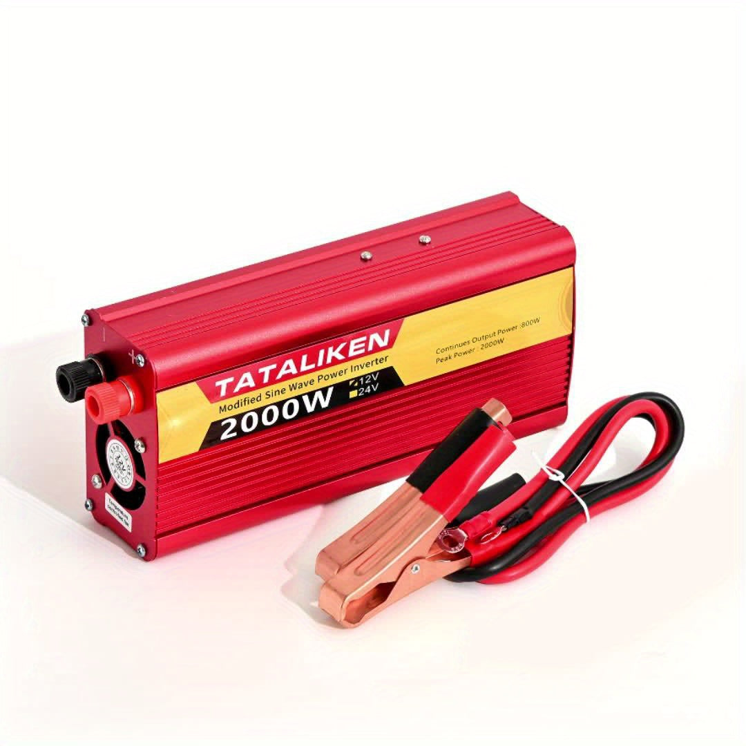 2000W (800W continuous) Heavy-Duty Car Power Inverter Charger -
