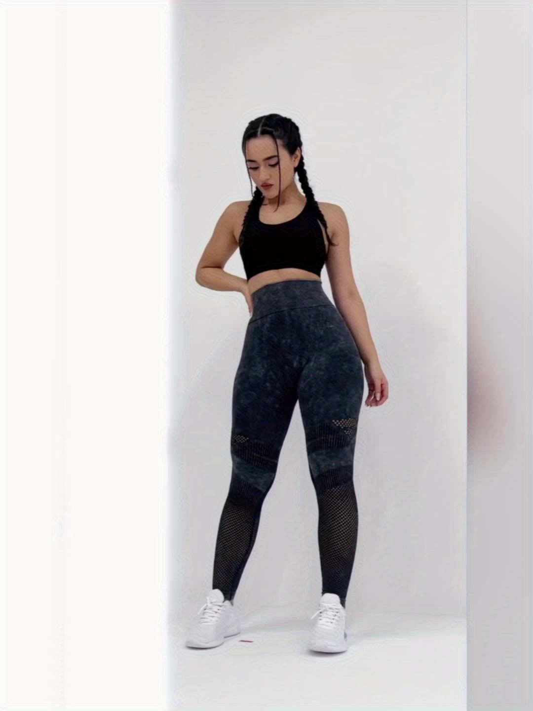 Women's High Waist Yoga Leggings - Elastic and Breathable Fitness Pants for Sports and Activewear