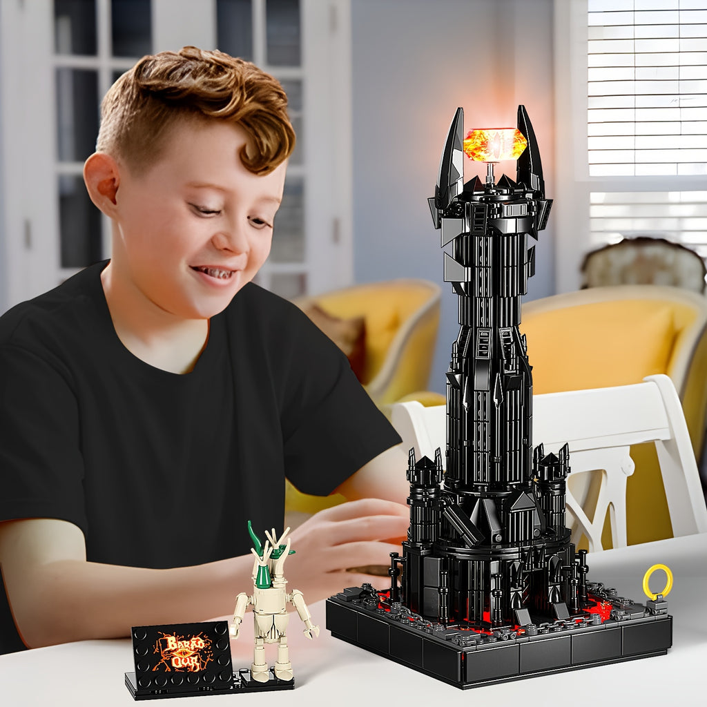 779 Pieces Popular Movie Architecture Black Tower Building Blocks Playset Fan Must Buy Toys Handmade Building Exquisite Room Decorations Collectible Best Gift for Friends