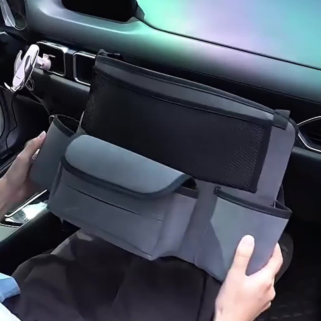 Car Handbag Holder Between Seats Suede Large Capacity Car Purse Holder Automotive Consoles & Organizers For Document Phone Storage Car Organizer