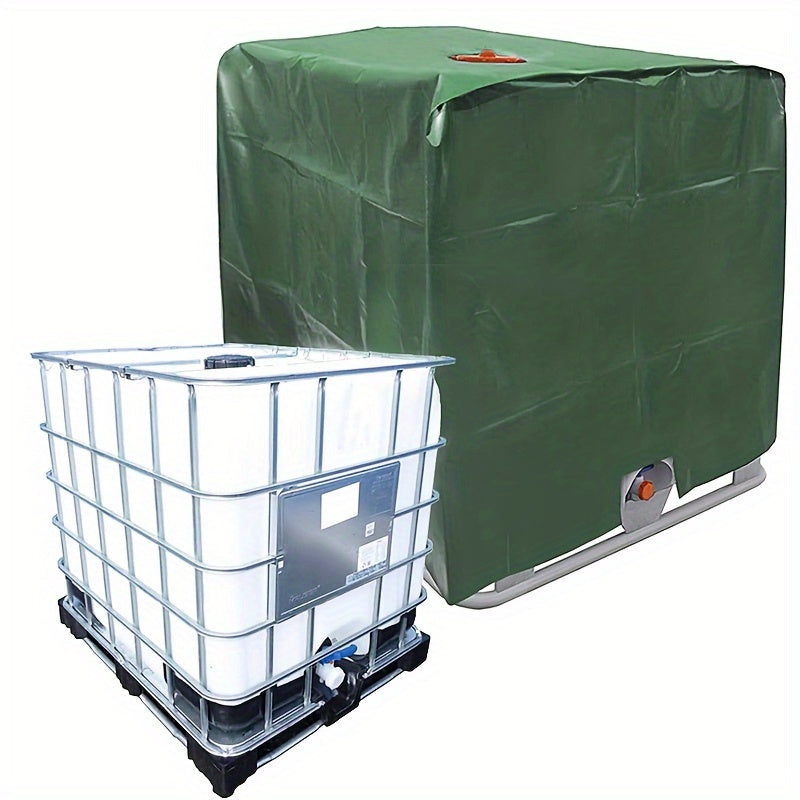 Waterproof Polyester Sunshade Cover - 1pc IBC Tote Cover For Outdoor Garden 1000L Rain Barrel Protective Cover
