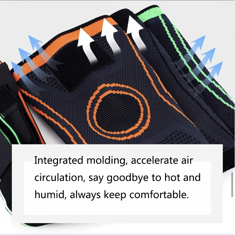 1pc Strap Knee Protector Sports Knee Support Adjustable Compression Breathable Joint Protection Sports Knee Protector Strap Compression Basketball Running