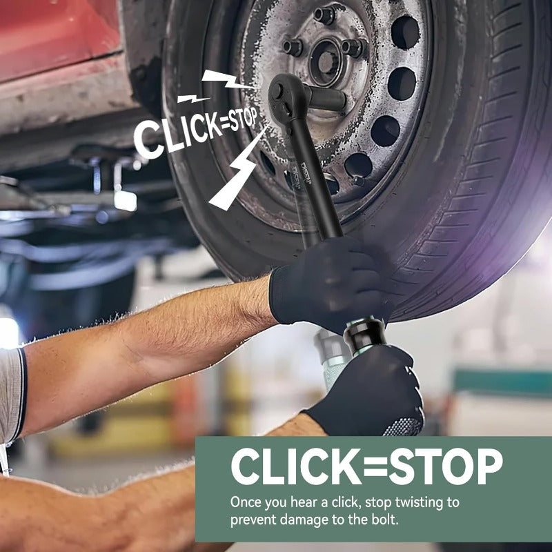 9pcs Click Torque Wrench Set 1 4 3 8 1 2 Drive 20220in.lb 545 Ft.lb 10170 Ft.lb with 6 Adapters 3 Accuracy 72Tooth