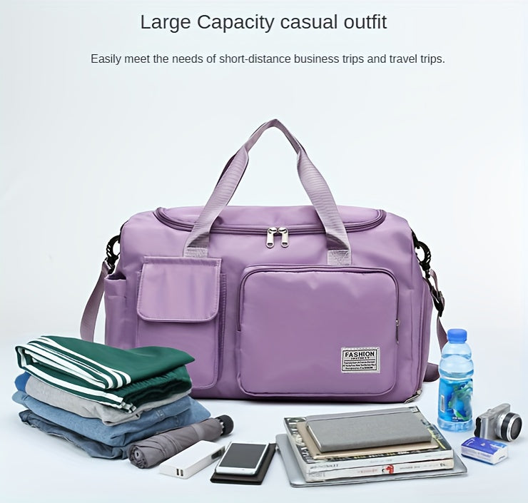wukds Large Capacity Travel Gym Bag with Shoe Compartment & Dry-Wet Separation -