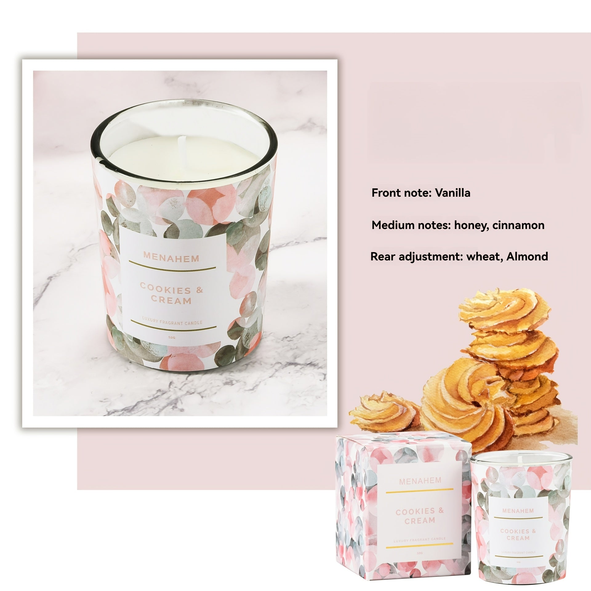 2pcs 2025 New Creative Flower Series Candles, Smokeless Fragrance Soy Wax Bedroom Home Essential Oil Candles Fragrance Air, Home Decoration, Cute. Christmas, New Year, Valentine's Day, Birthdays And Other Holiday Souvenirs,