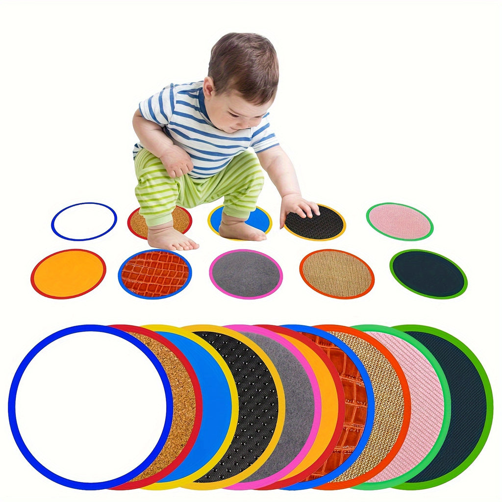 10pcs Silicone Sensory Floor Mats for Kids - Non-Toxic,