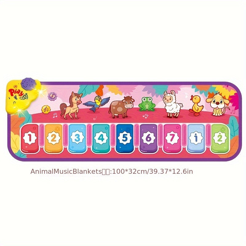 Kids' Interactive Piano Keyboard Dance Mat - Battery-Powered, Early Learning Toy For Ages 3-6, Perfect Birthday Gift Piano For Kids Musical Toys For Toddlers