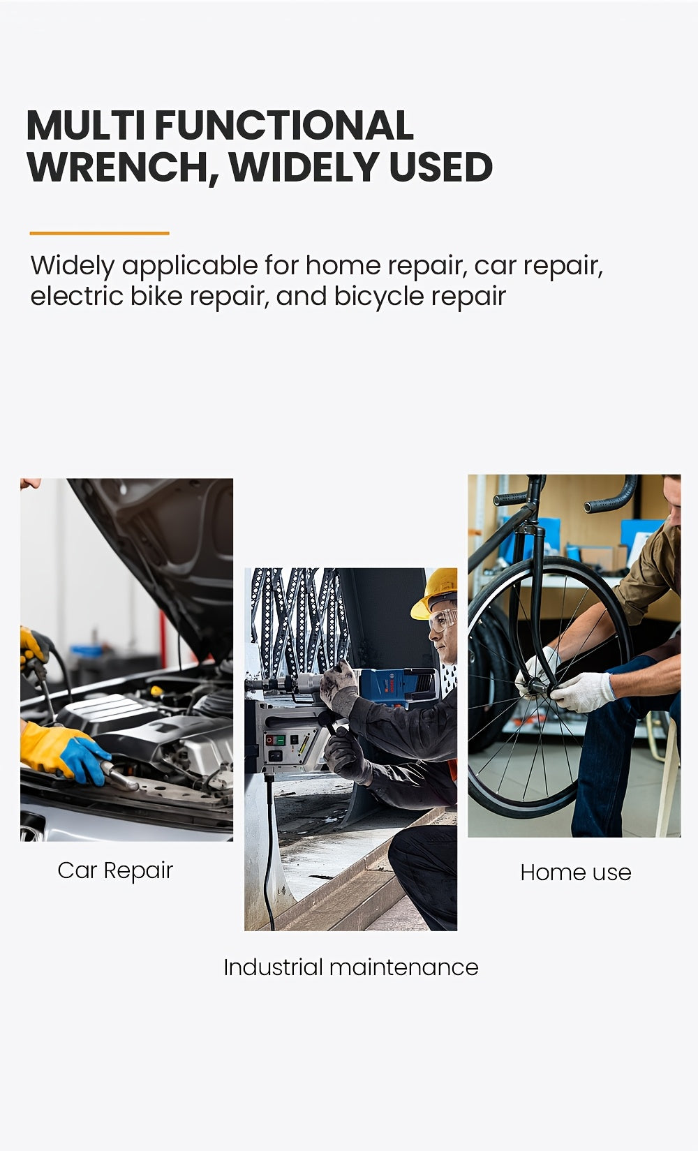 AIRAJ Multi-functional Socket Wrench Head 360 Degree Rotation Automatic Locking Hardness High Torquee Repa