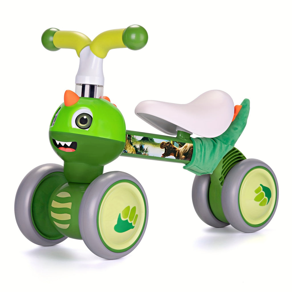 Baby Balance Bike Toys for 1 Year Old Boys Girls, 10-36 Months Toddler Bike, Non-Pedal 4 Silent Wheels Riding Toys Indoor Outdoor, First Birthday Gifts, Kids Pre-School First Bike Dinosaur