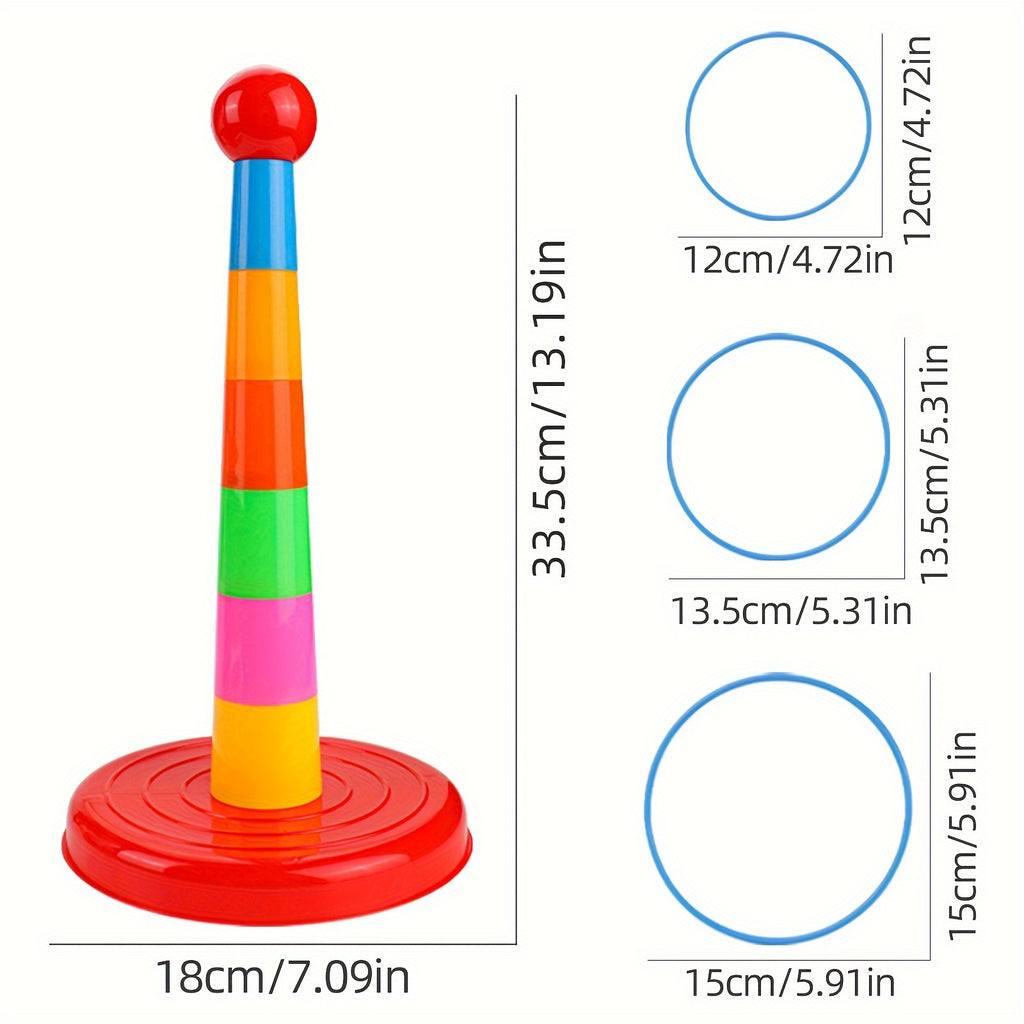 Interactive Children's Game Tower Toys with Throwing Rings for Parent-Child Leisure Games, Halloween Christmas Gift