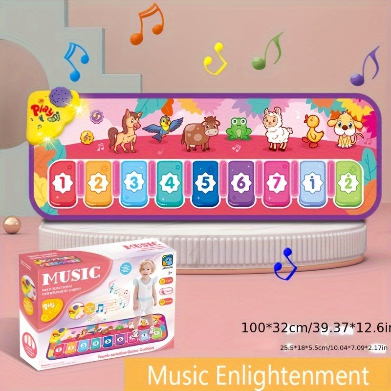 Kids' Interactive Piano Keyboard Dance Mat - Battery-Powered, Early Learning Toy For Ages 3-6, Perfect Birthday Gift Piano For Kids Musical Toys For Toddlers