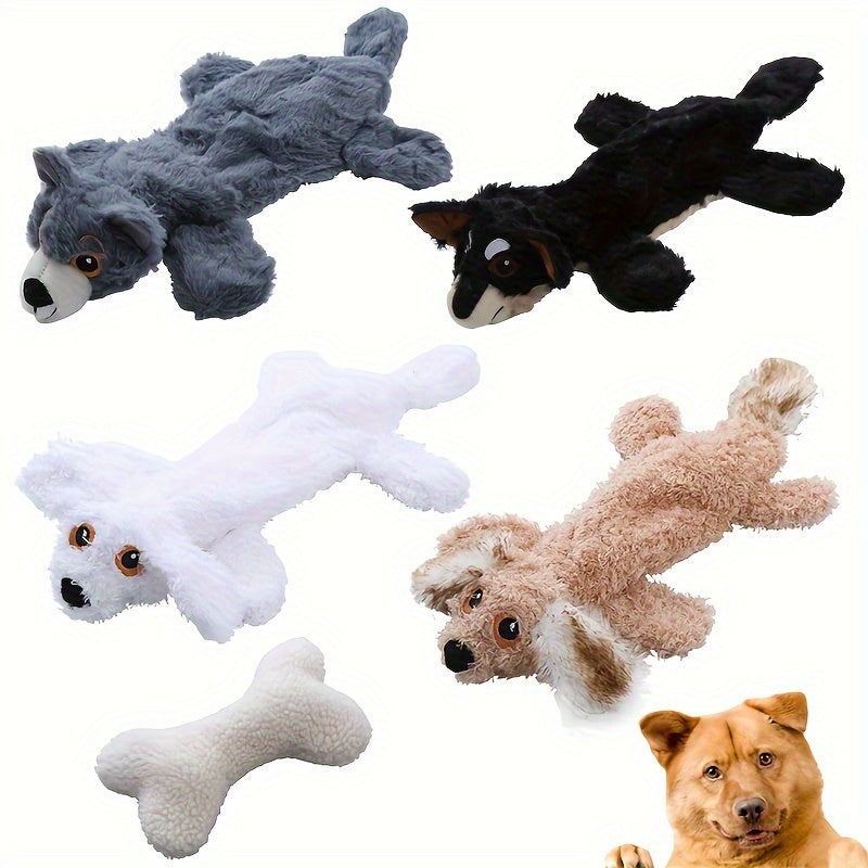 5-Pack Durable Squeaky Dog Toys Set - No Stuffing and Plush Toys for Small, Medium, Large Dogs - Cute Interactive Chewing Toys with Squeakers, Best Birthday Gift for Pet Owners