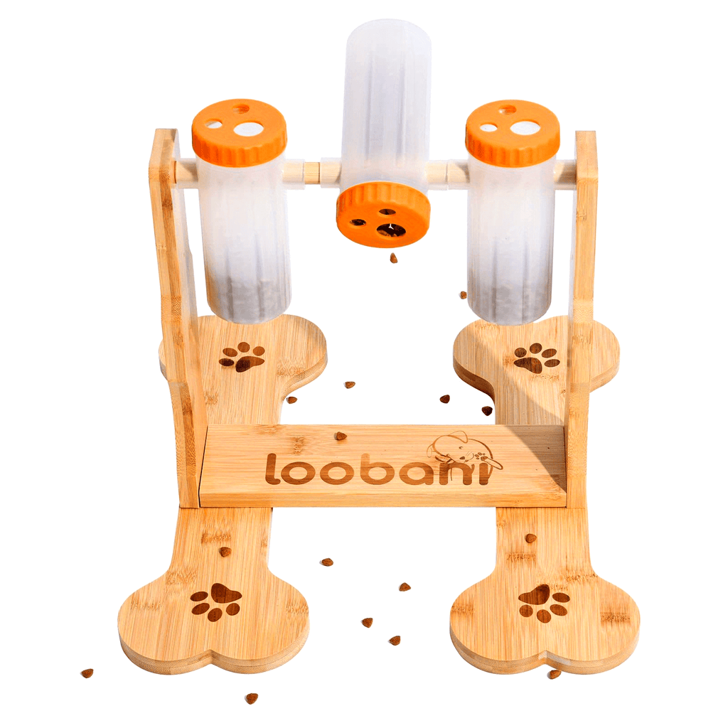 Dog Puzzle Toys Wooden -Interactive Slow Feeder Dog Toy, IQ