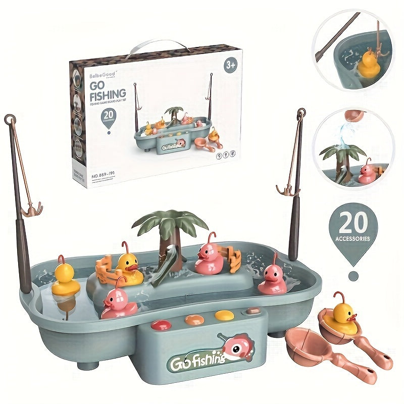 Water Circulation Fishing Game Board Game Set, Electronic Toys, Children's Early Learning Toys With 6 Songs Halloween Christmas Gift