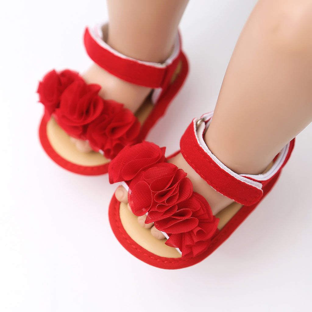 Adorable Baby Girl's Floral Sandals - Breathable, Comfortable, and Durable Open-Toe Shoes for Newborn, Infant,