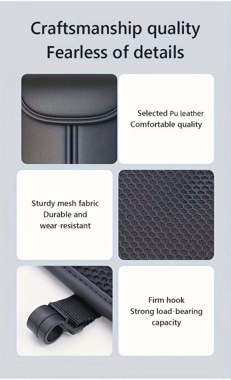 Universal Car Back Seat Organizer, Multipurpose Seat Storage Bag,Car Tissue Box Water Cup Holder Sundry Storage for Travel Accessories and Kids, Toys